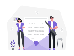 Ilustração de enviar e-mail.